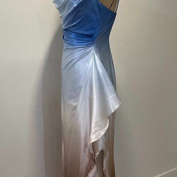 Silk Ombré Tie Dye Slip Gown - Picture 8 of 12